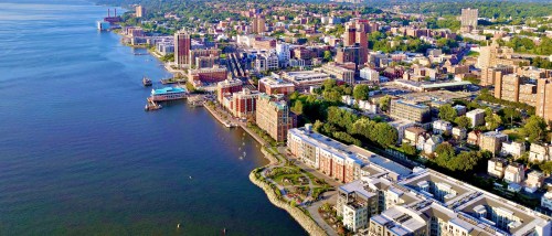 A bird's-eye view of the neighborhood landscape for those considering renting in Yonkers, NY