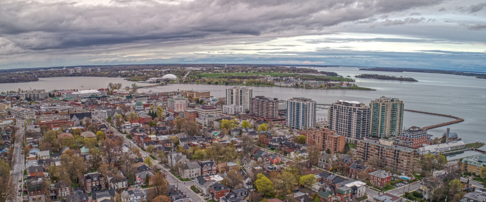 An aerial photo of Kingston, ON, one of the in-demand cities for renter interest in Q2 2026.