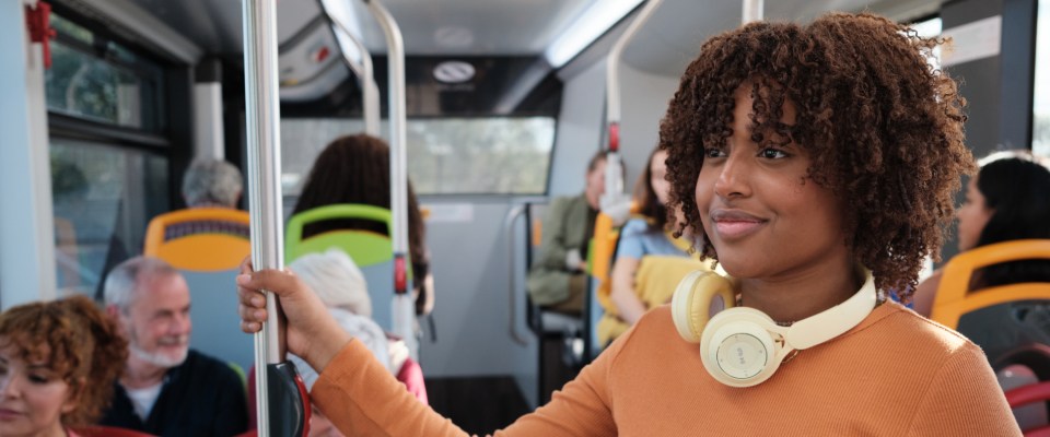 A person using public transit.