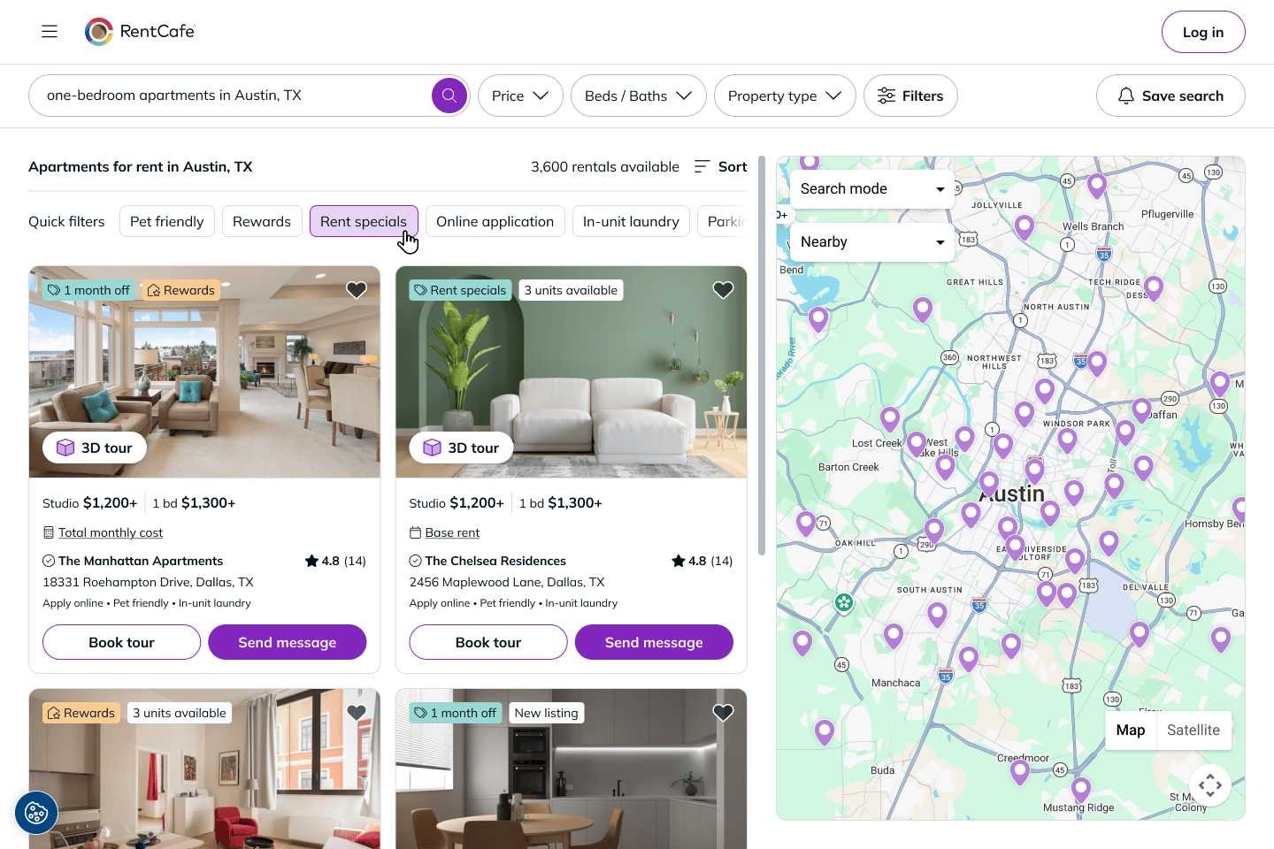 How to find apartments with discounts on RentCafe